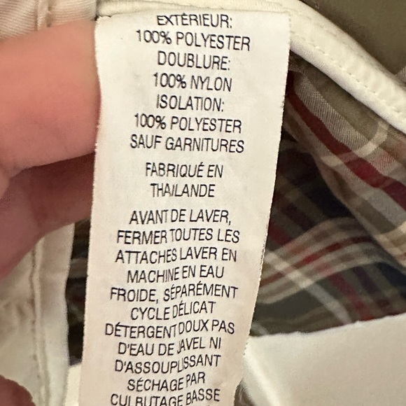 LL BEAN L Riding equestrian white quilted polyester woman gorpcore outdoor vest - Picture 6 of 11